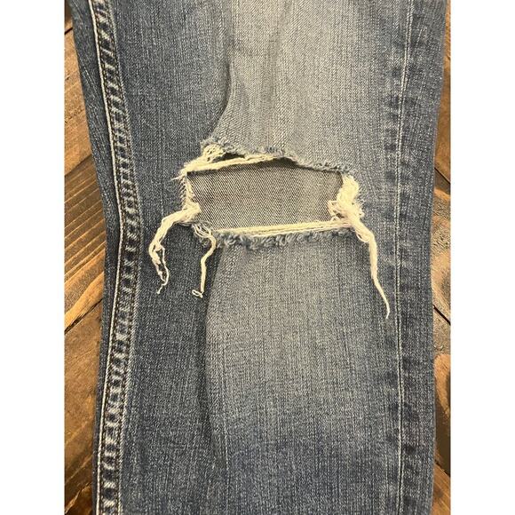 H&M &Denim Jeans Skinny High Waist Ankle Women 33 Plus Size Distressed Raw Hem - Picture 9 of 13